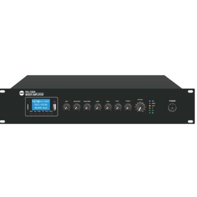 2 Zone 120W Mixer Amp with USB/SD/FM/Bluetooth, 3 Mic, 2 Aux,70V/100V/4-16 Ohm.