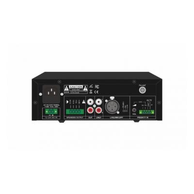 60W Mini Mixer Amplifier with USB/SD/FM/Bluetooth/Echo,100V or 70V & 4-8 Ohm